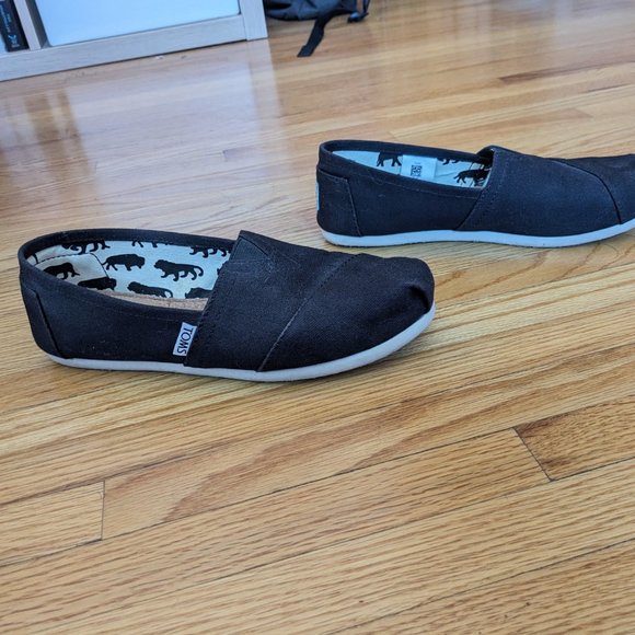 TOMS Alpargata Black Heritage Canvas Shoes - Picture 6 of 8